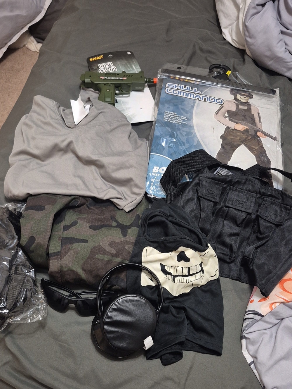 Skull Commando Kids Costume Set Everything Included Size Medium 8-10